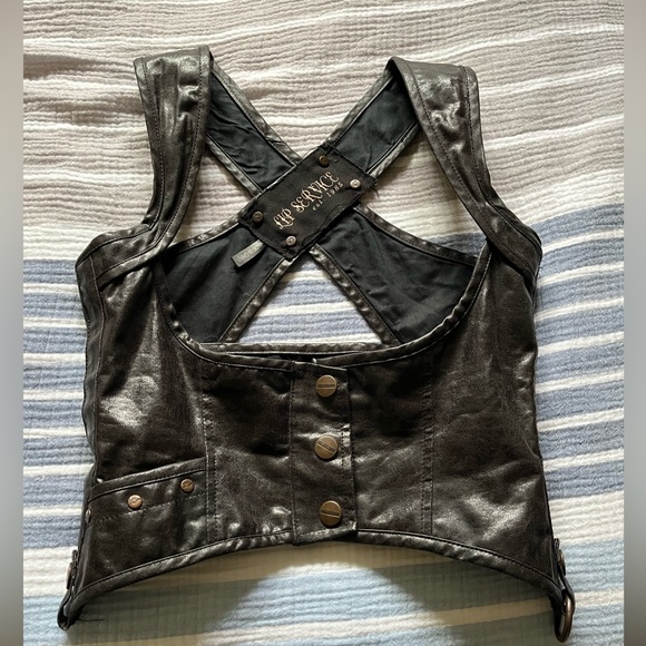 • MOVING LAST CHANCE 7/31/2024 • Lip Service Goth Steampunk vest Small ISO Swap - Picture 1 of 6
